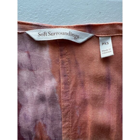 Soft Surroundings Found Paradise Tie Dye Dress  Womens Size PXS Oversized Boho - Picture 5 of 7